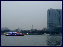 Pearl River and Huzhou district seen from Restaurant Rose Garden.